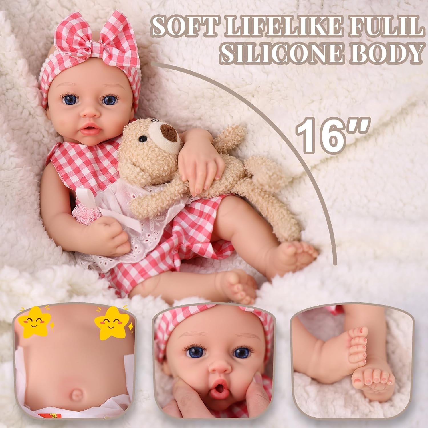 Angel Kiss® Lifelike Reborn Baby Girl Doll - Charlotte